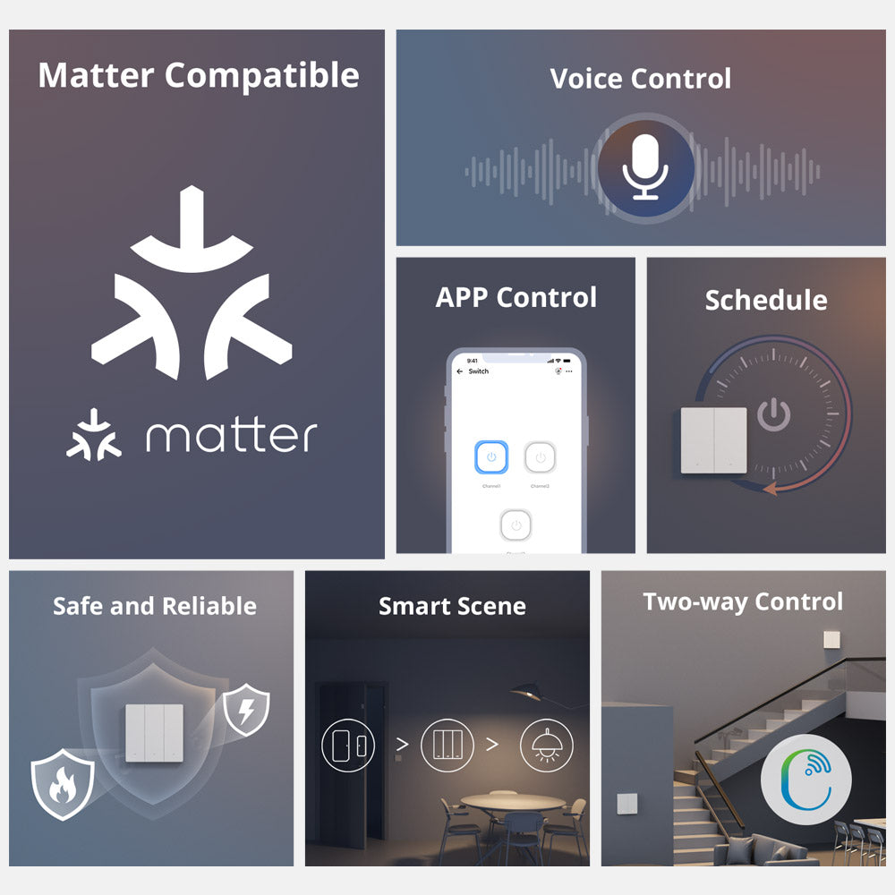 SONOFF SwitchMan Smart Wall Switch-M5 Matter (White)