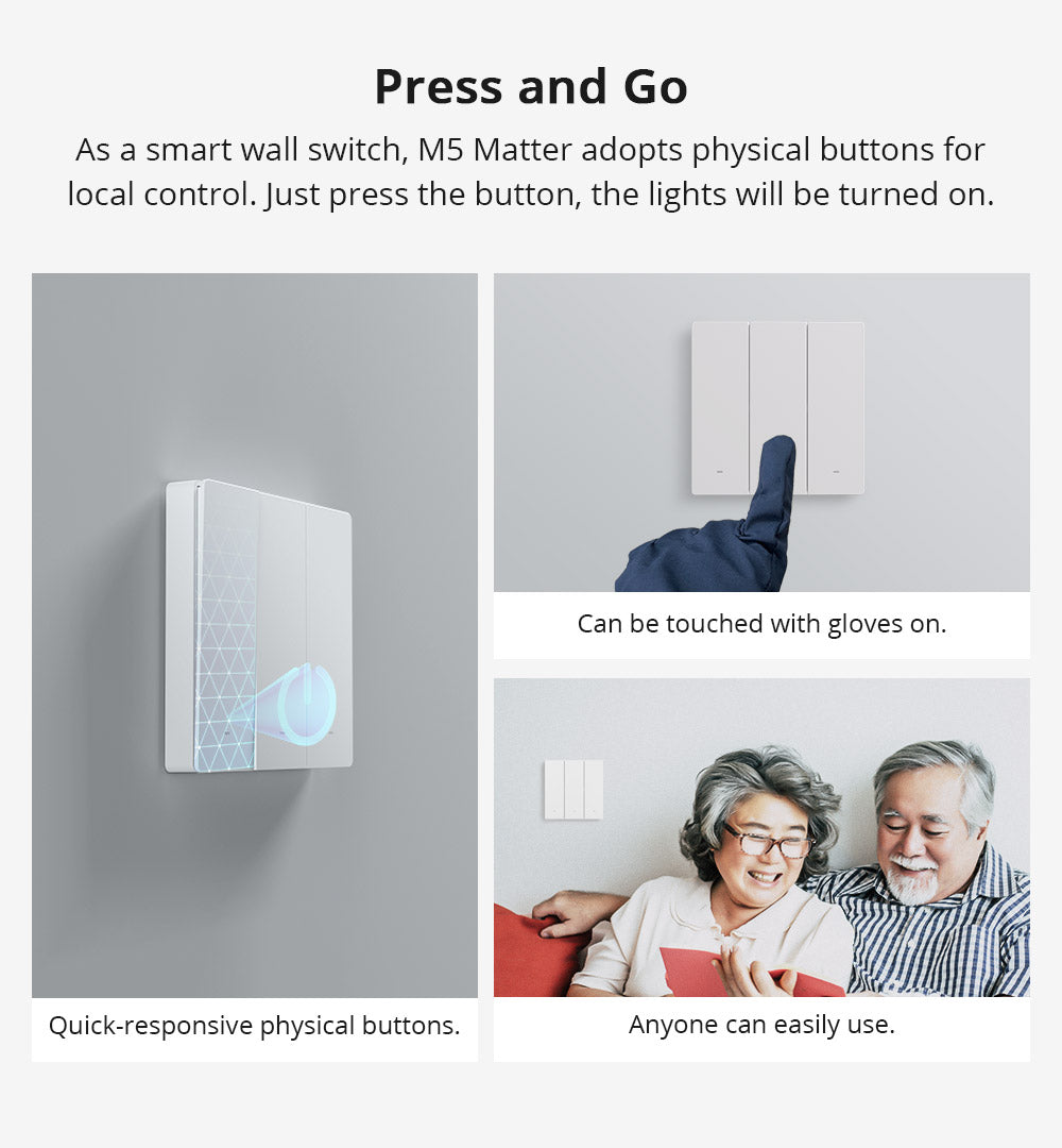 SONOFF SwitchMan Smart Wall Switch-M5 Matter (White)
